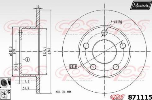 Maxtech 871115.6060 - Discofreno autozon.pro