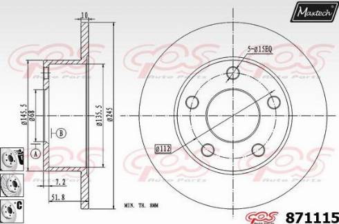 Maxtech 871115.6880 - Discofreno autozon.pro