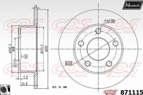 Maxtech 871115.0060 - Discofreno autozon.pro