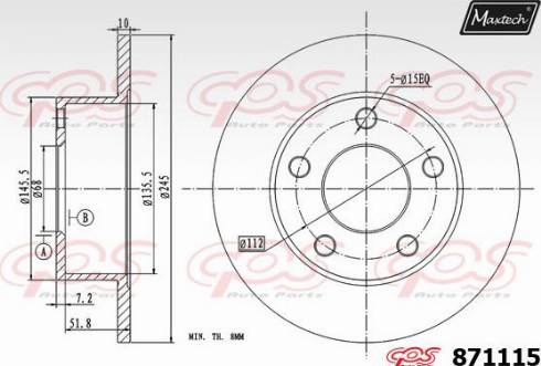 Maxtech 871115.0000 - Discofreno autozon.pro