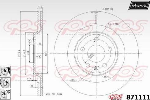 Maxtech 871111.6880 - Discofreno autozon.pro