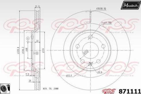 Maxtech 871111.0060 - Discofreno autozon.pro