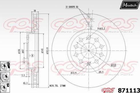 Maxtech 871113.6980 - Discofreno autozon.pro