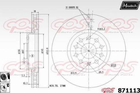 Maxtech 871113.6060 - Discofreno autozon.pro