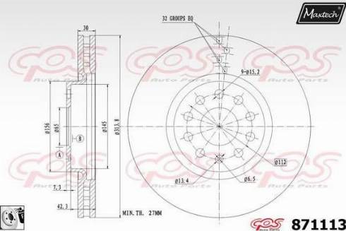 Maxtech 871113.0080 - Discofreno autozon.pro