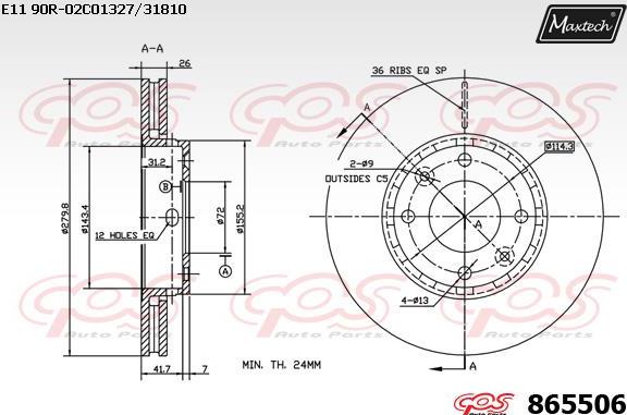 Maxtech 871113 - Discofreno autozon.pro