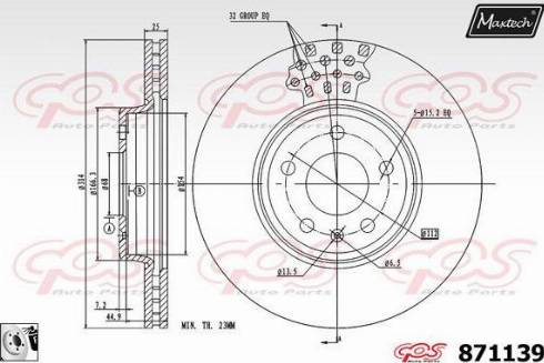 Maxtech 871139.0080 - Discofreno autozon.pro