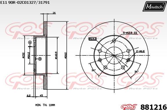 Maxtech 871139 - Discofreno autozon.pro