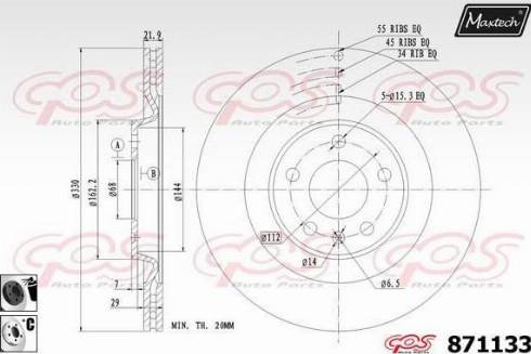 Maxtech 871133.6060 - Discofreno autozon.pro