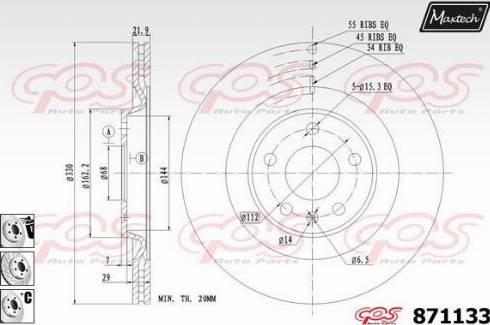 Maxtech 871133.6880 - Discofreno autozon.pro