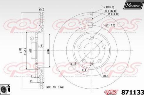 Maxtech 871133.0060 - Discofreno autozon.pro