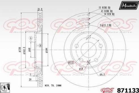 Maxtech 871133.0080 - Discofreno autozon.pro