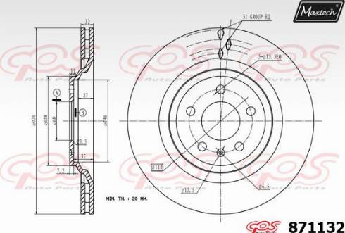 Maxtech 871132.0000 - Discofreno autozon.pro