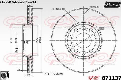 Maxtech 871137.0060 - Discofreno autozon.pro