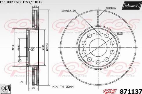 Maxtech 871137.0080 - Discofreno autozon.pro