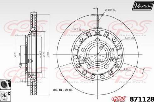 Maxtech 871128.6060 - Discofreno autozon.pro