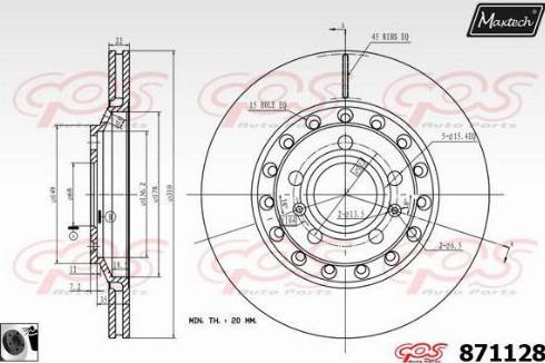 Maxtech 871128.0060 - Discofreno autozon.pro