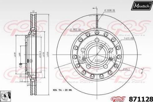 Maxtech 871128.0080 - Discofreno autozon.pro