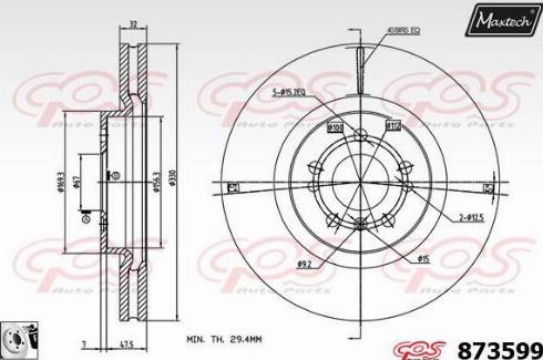 Maxtech 873599.0080 - Discofreno autozon.pro