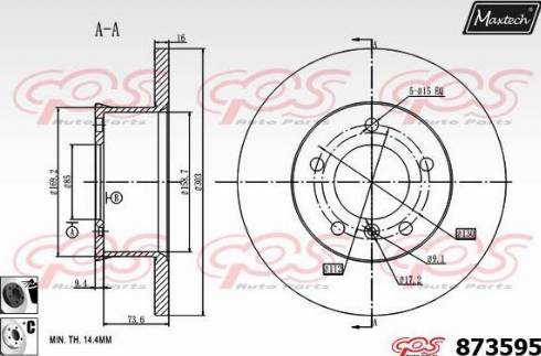 Maxtech 873595.6060 - Discofreno autozon.pro