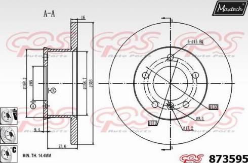 Maxtech 873595.6880 - Discofreno autozon.pro