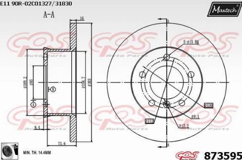 Maxtech 873595.0060 - Discofreno autozon.pro