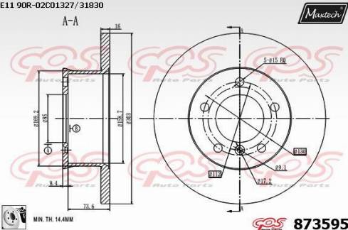 Maxtech 873595.0080 - Discofreno autozon.pro