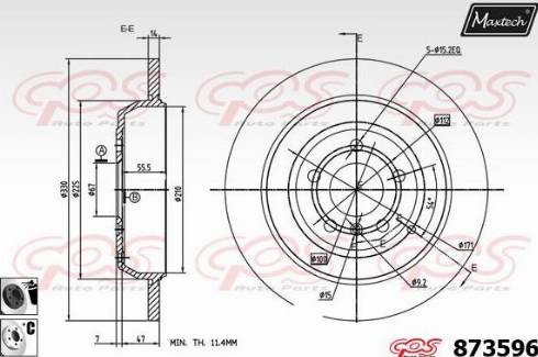 Maxtech 873596.6060 - Discofreno autozon.pro