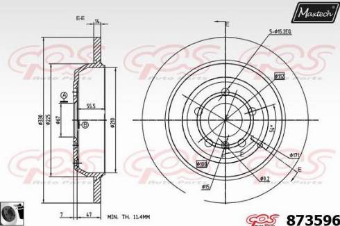 Maxtech 873596.0060 - Discofreno autozon.pro