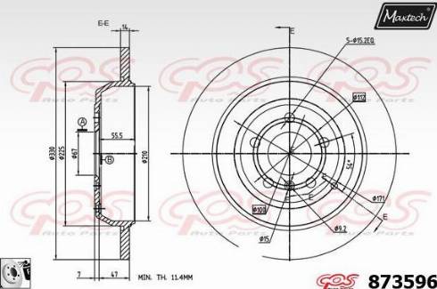 Maxtech 873596.0080 - Discofreno autozon.pro