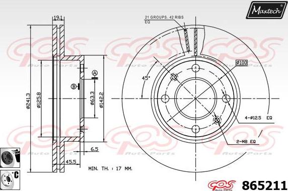 Maxtech 873596 - Discofreno autozon.pro