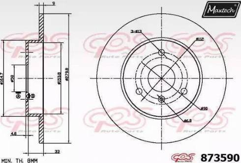 Maxtech 873590.0000 - Discofreno autozon.pro