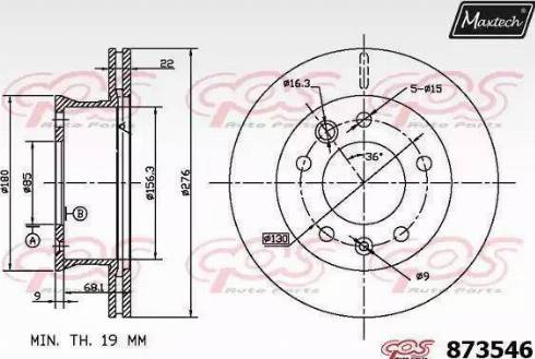 Maxtech 873546.6880 - Discofreno autozon.pro