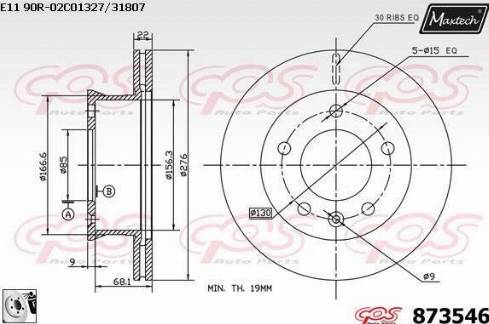 Maxtech 873546.0080 - Discofreno autozon.pro