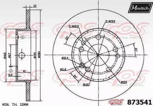 Maxtech 873541.0000 - Discofreno autozon.pro