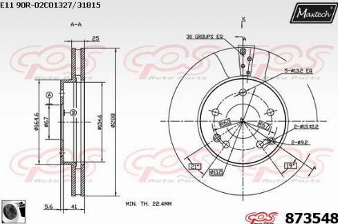 Maxtech 873548.0060 - Discofreno autozon.pro