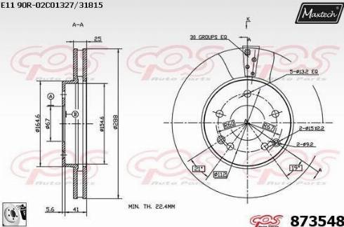 Maxtech 873548.0080 - Discofreno autozon.pro