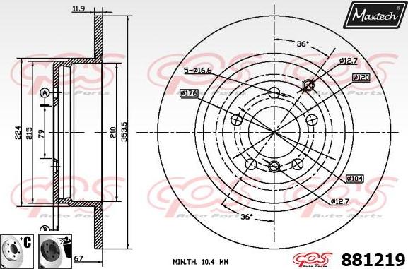 Maxtech 873548 - Discofreno autozon.pro