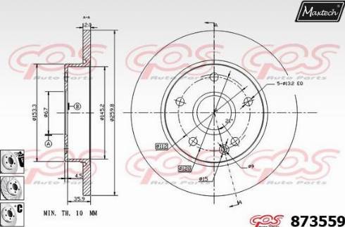 Maxtech 873559.6980 - Discofreno autozon.pro