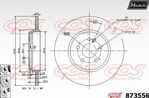 Maxtech 873556.6880 - Discofreno autozon.pro