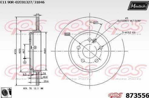 Maxtech 873556.0060 - Discofreno autozon.pro