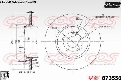 Maxtech 873556.0080 - Discofreno autozon.pro