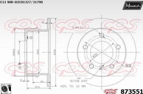 Maxtech 873551.0060 - Discofreno autozon.pro