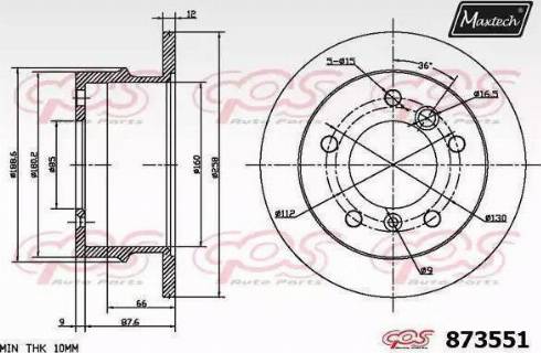 Maxtech 873551.6060 - Discofreno autozon.pro