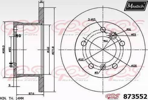 Maxtech 873552.0000 - Discofreno autozon.pro