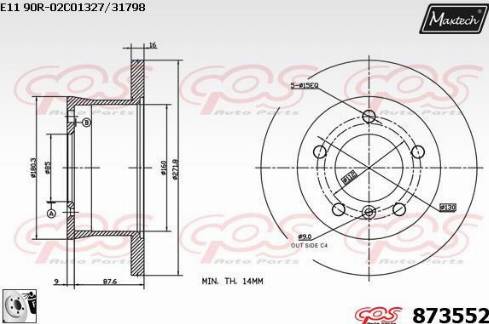 Maxtech 873552.0080 - Discofreno autozon.pro