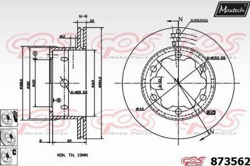 Maxtech 873562.6980 - Discofreno autozon.pro