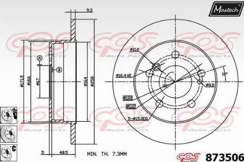 Maxtech 873506.6880 - Discofreno autozon.pro