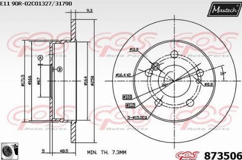 Maxtech 873506.0060 - Discofreno autozon.pro