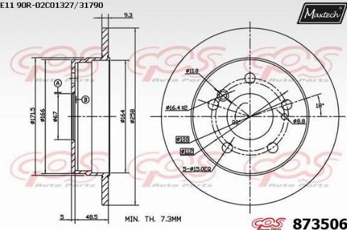 Maxtech 873506.0000 - Discofreno autozon.pro